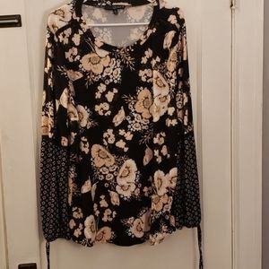 Floral and butterfly top
